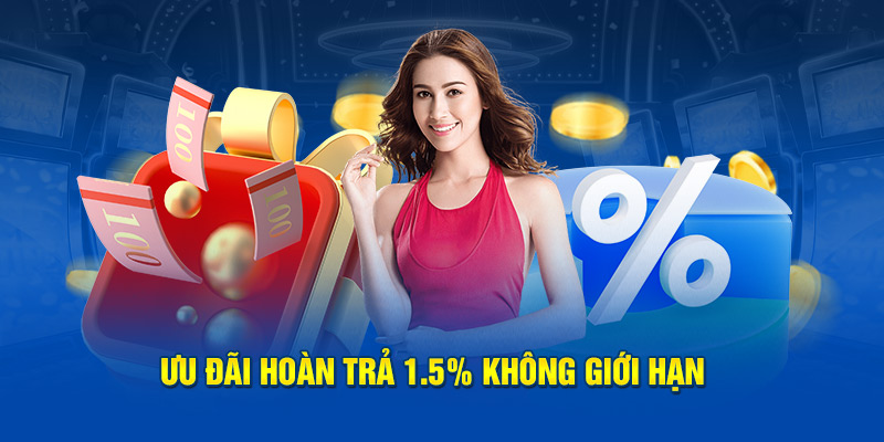 Ưu đãi hoàn trả 1.5% không giới hạn